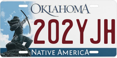 OK license plate 202YJH
