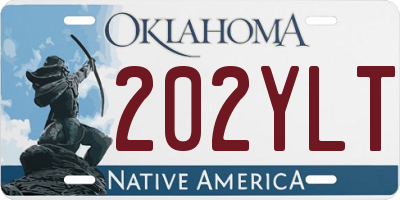 OK license plate 202YLT