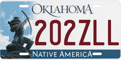 OK license plate 202ZLL