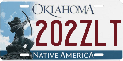 OK license plate 202ZLT