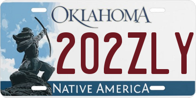 OK license plate 202ZLY