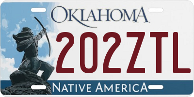 OK license plate 202ZTL