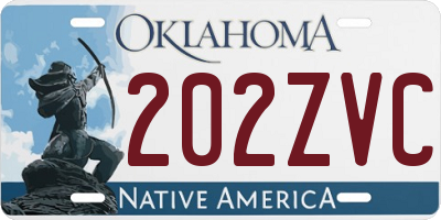 OK license plate 202ZVC