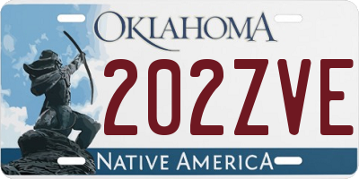 OK license plate 202ZVE