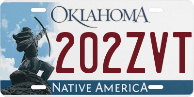 OK license plate 202ZVT