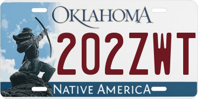 OK license plate 202ZWT