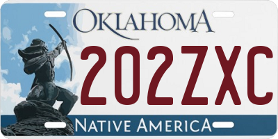 OK license plate 202ZXC