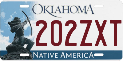 OK license plate 202ZXT