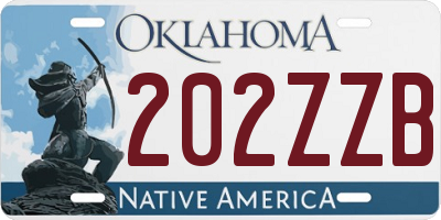 OK license plate 202ZZB