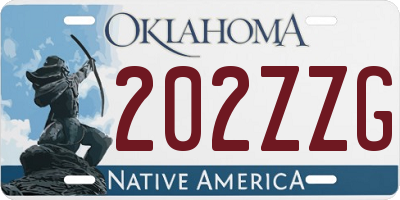 OK license plate 202ZZG