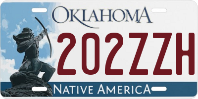 OK license plate 202ZZH