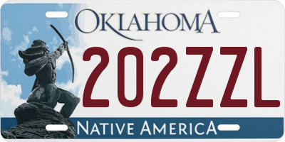 OK license plate 202ZZL