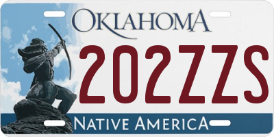 OK license plate 202ZZS