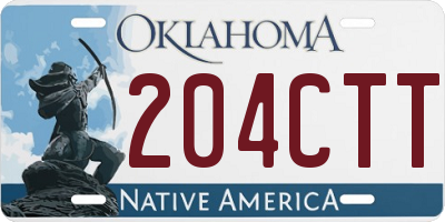 OK license plate 204CTT
