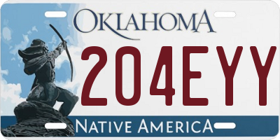 OK license plate 204EYY