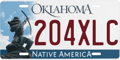 OK license plate 204XLC