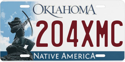 OK license plate 204XMC