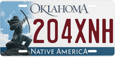 OK license plate 204XNH