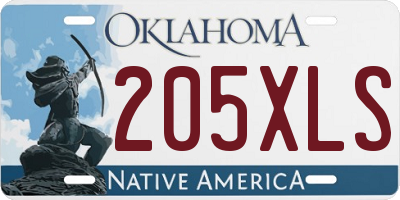 OK license plate 205XLS