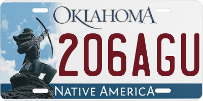 OK license plate 206AGU