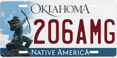 OK license plate 206AMG