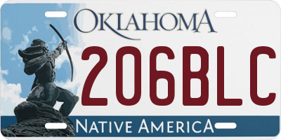 OK license plate 206BLC