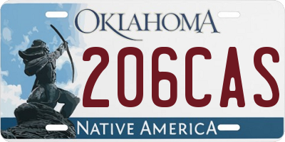OK license plate 206CAS
