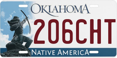 OK license plate 206CHT
