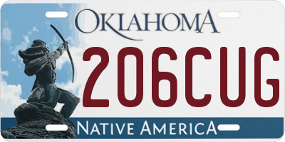 OK license plate 206CUG