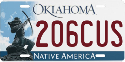 OK license plate 206CUS
