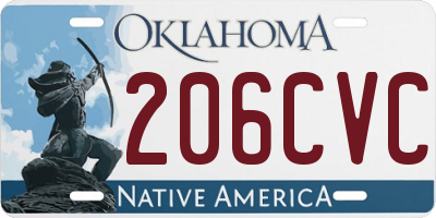 OK license plate 206CVC