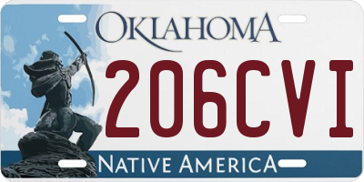 OK license plate 206CVI