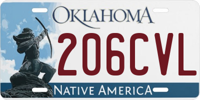 OK license plate 206CVL