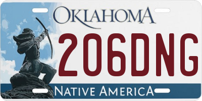 OK license plate 206DNG