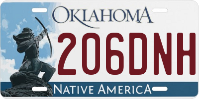 OK license plate 206DNH