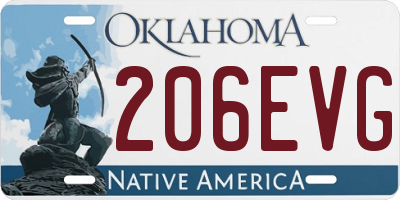 OK license plate 206EVG