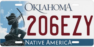 OK license plate 206EZY