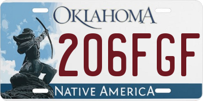 OK license plate 206FGF