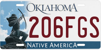OK license plate 206FGS