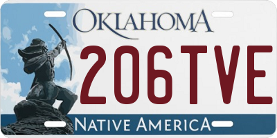 OK license plate 206TVE