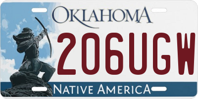 OK license plate 206UGW