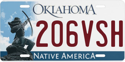 OK license plate 206VSH