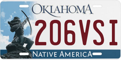 OK license plate 206VSI