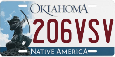 OK license plate 206VSV