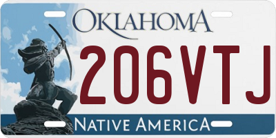 OK license plate 206VTJ