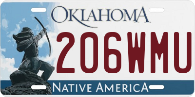 OK license plate 206WMU