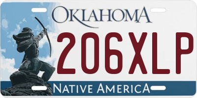OK license plate 206XLP