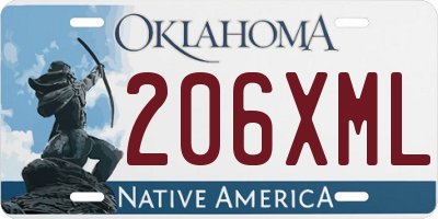 OK license plate 206XML