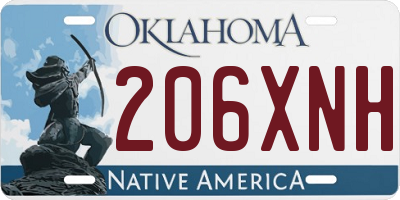 OK license plate 206XNH
