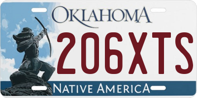 OK license plate 206XTS